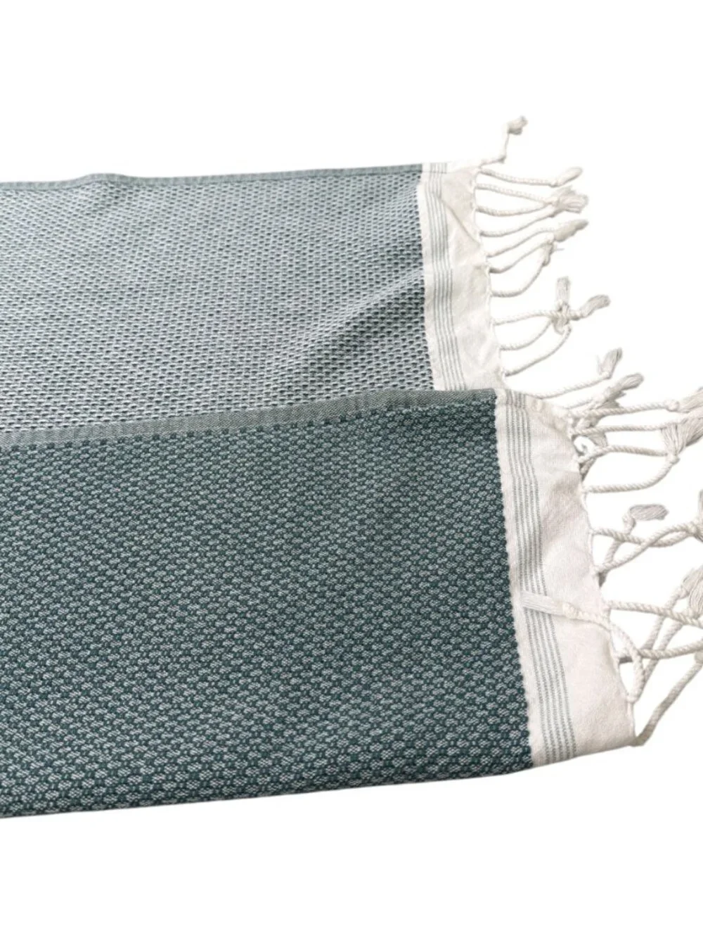 Coyuchi Mediterranean Organic Cotton Bath Towel Aquamarine Sea Spray Set 2 NWOT